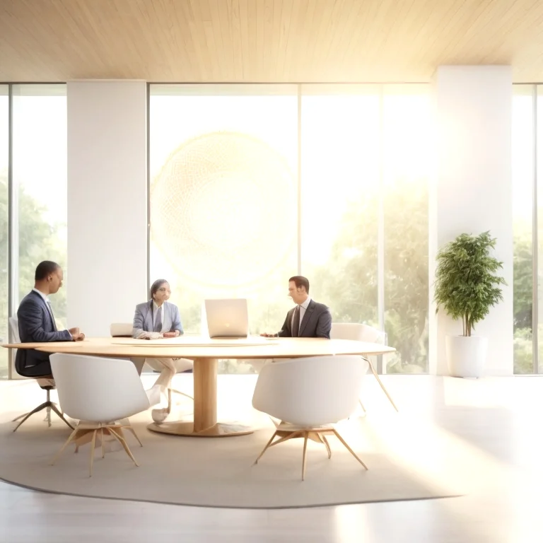 Executives in mindful retreat